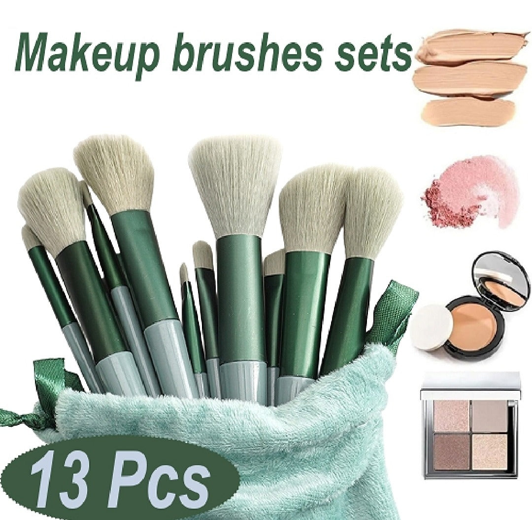 13 Piece Makeup Brush Set .Soft Bristles For Blending Contouring And Daily Use | Random Color