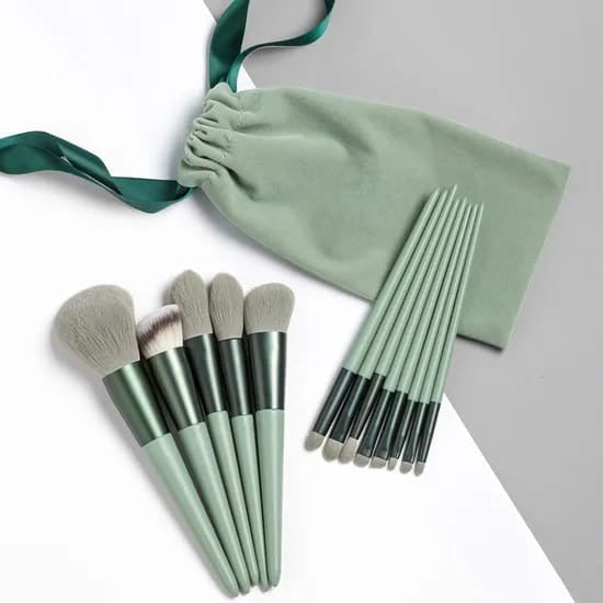 13 Piece Makeup Brush Set .Soft Bristles For Blending Contouring And Daily Use | Random Color