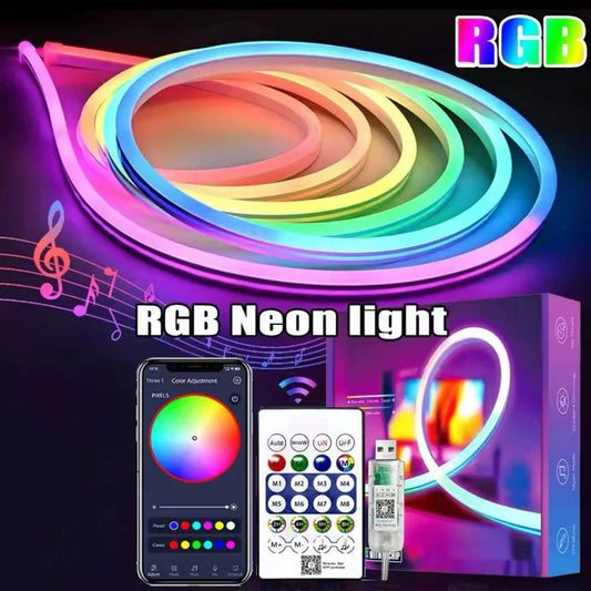 LED Neon Rope Light – 5 Meters IC RGB Smart Strip (App Controlled)