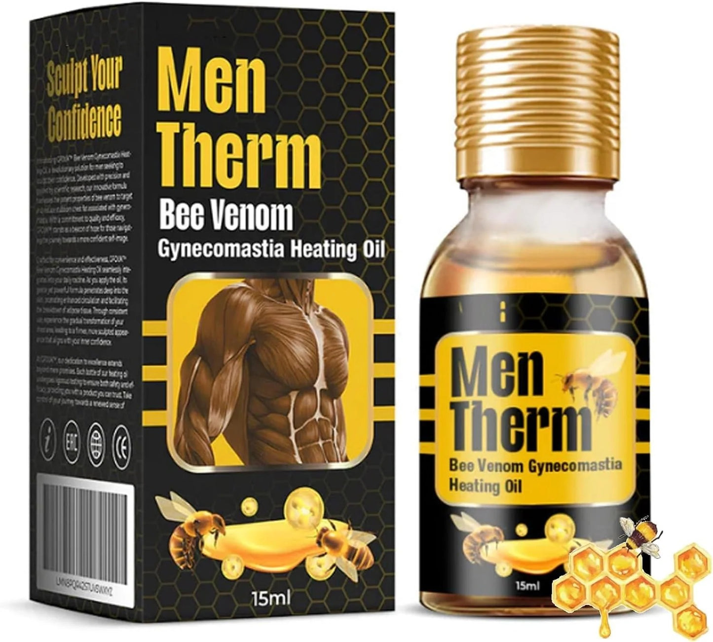 MenTherm Bee Venom Gynecomastia Heating Oil